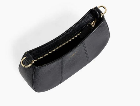 Petit sac demi-lune en cuir grainé LE TANNEUR