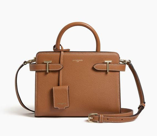 Petit sac à main en cuir grainé Emilie LE TANNEUR