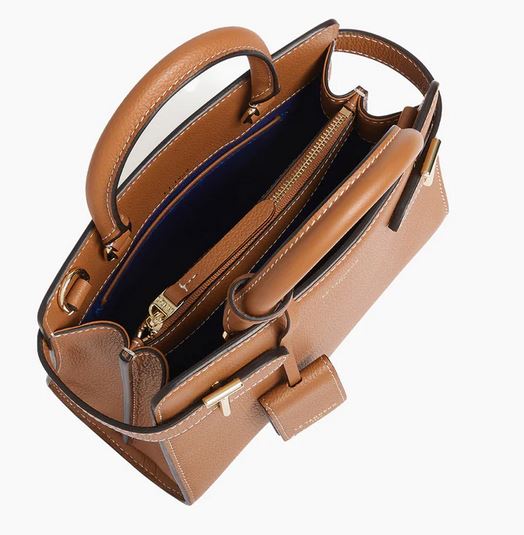 Petit sac à main en cuir grainé Emilie LE TANNEUR