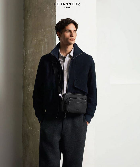 Petit sac bandoulière en cuir grainé Marceau LE TANNEUR