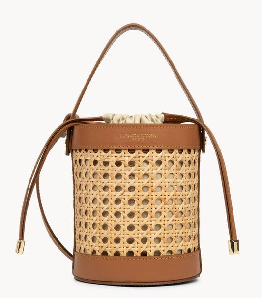 Petit sac seau Cannage Rotin Fabriqué en Italie LANCASTER