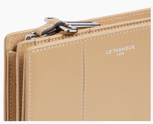 Porte feuille moyen modèle en cuir grainé Juliette LE TANNEUR