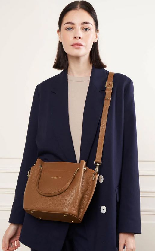 Sac à main Foulonné Double LOUISA Fabriqué en France LANCASTER