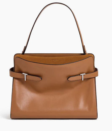 Sac porté épaule grand modèle en cuir lisse et nubuck Juliette Le Tanneur