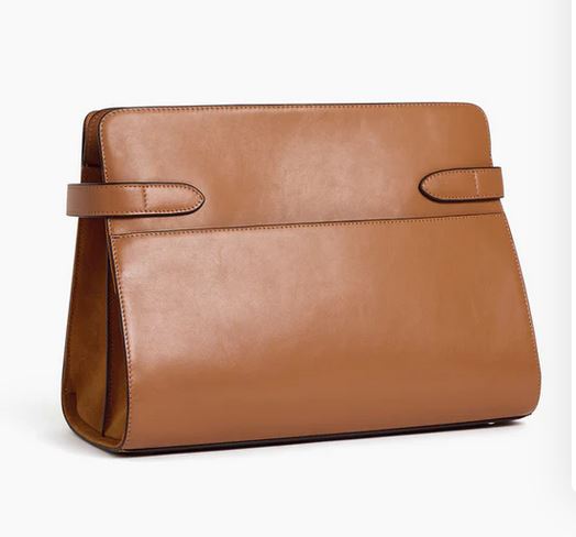 Sac porté épaule grand modèle en cuir lisse et nubuck Juliette Le Tanneur