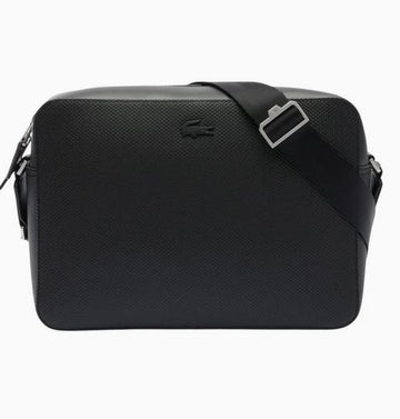 Sac à bandoulière Lacoste Chantaco en cuir Noir