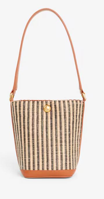 Petit sac seau Summer Pack en raphia Lacoste