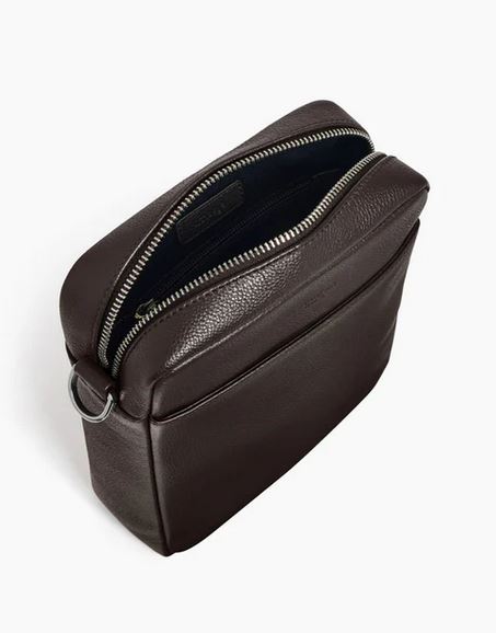 Petite sacoche zippée en cuir grainé Marceau LE TANNEUR