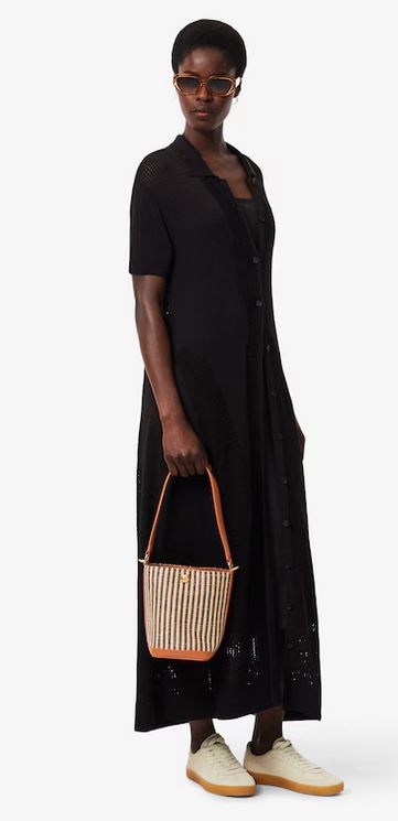 Petit sac seau Summer Pack en raphia Lacoste